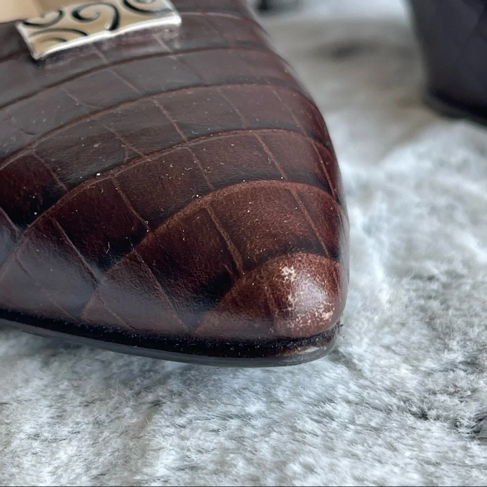 New Brighton Crocodile Style Hi Heels Lady’s Shoes size 8 - Picture 6 of 16